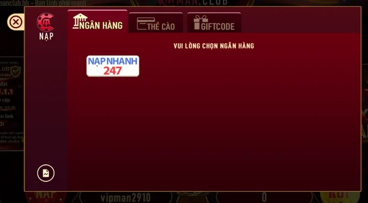 Nạp Tiền ManClub Hướng Dẫn Các Phương Thức Đa Dạng Và Nhận Ngay Ưu Đãi Nạp Năm 2026